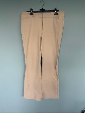 Old Navy Khaki Dress Pants - Pixie Flare